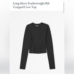 Abercrombie & Fitch Long-Sleeve Featherweight Rib Crop Top